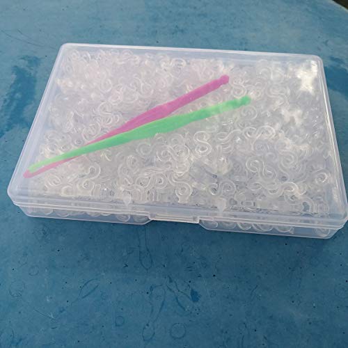 Tangser 600 Pieces S Clips Rubber Band Clips Plastic Connectors ...