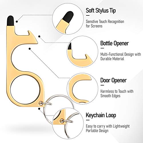 TANJALI Multifunctional Touchless Door Opener Tool,No-Touch Button...