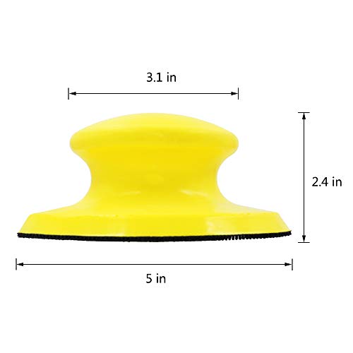 5 Inch Hook and Loop Hand Sanding Block Round Sanding Pad Hook Bac...