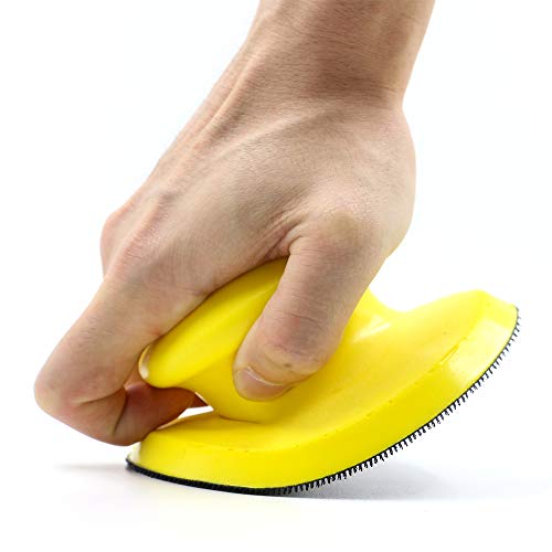 5 Inch Hook and Loop Hand Sanding Block Round Sanding Pad Hook Bac...