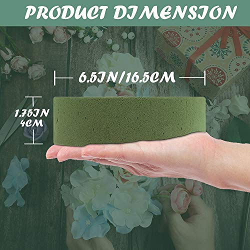 TAOPE Flower Foam Blocks, 6.5 Large Round Dry Floral Foam for Ar...