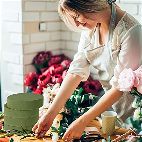 TAOPE Flower Foam Blocks, 6.5 Large Round Dry Floral Foam for Ar...