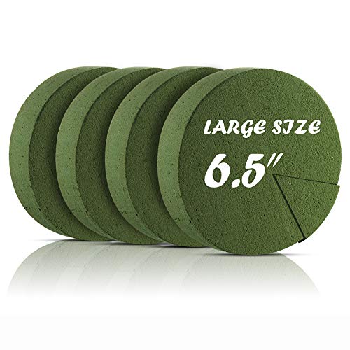 TAOPE Flower Foam Blocks, 6.5 Large Round Dry Floral Foam for Ar...