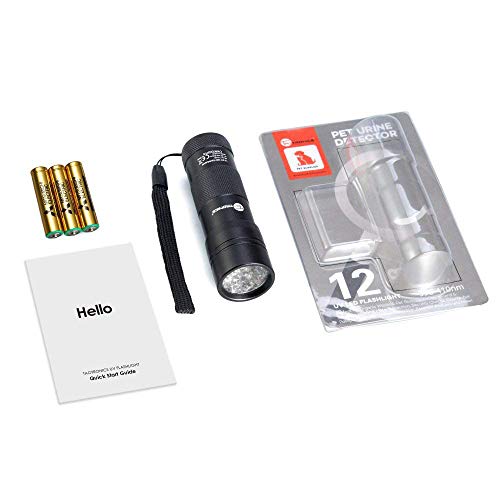 TaoTronics Black Light, 12 LEDs 395nm UV Blacklight Flashlights De...