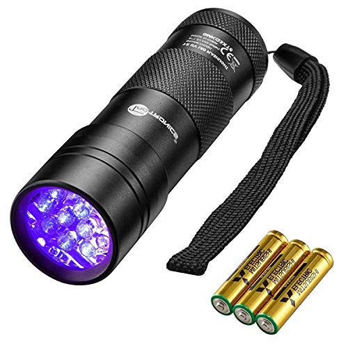 TaoTronics Black Light, 12 LEDs 395nm UV Blacklight Flashlights De...