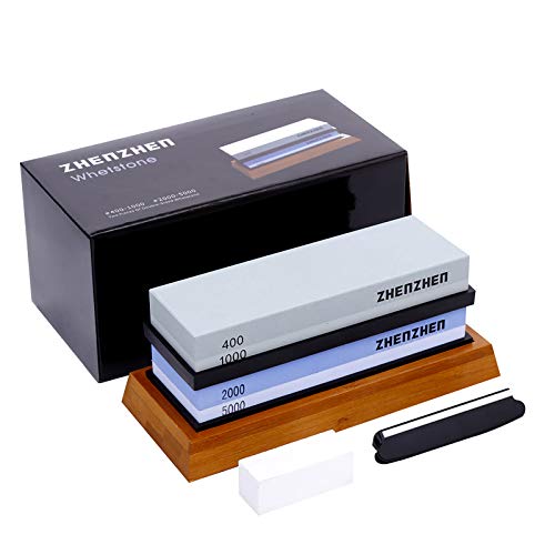 Knife sharpening stone,400/1000.2000/5000 Double Side Grit Waterst...