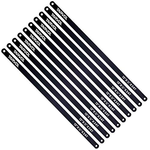 Hacksaw Replacement Blades 10 Pack High Speed 24 TPI - 12 Lengt...
