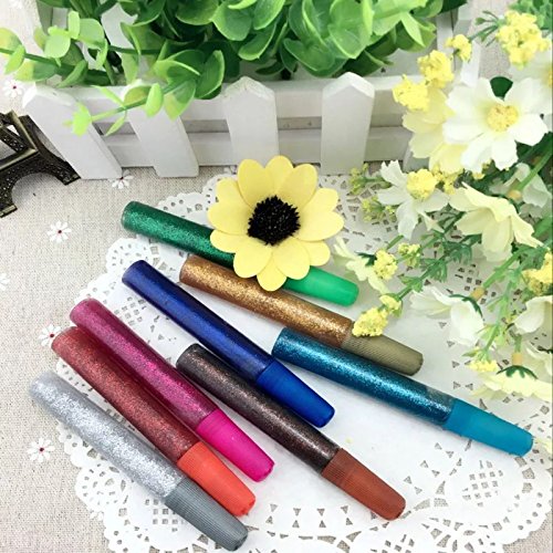 Tassel Toppers 10 Pack - Non-Toxic Washable Glitter Glue Stick Set...