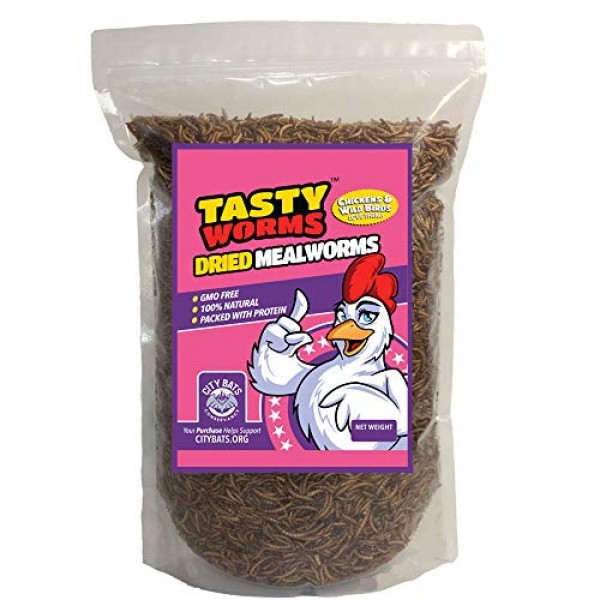 Tasty Worms 5 Pounds Freeze Dried Mealworms Approximately 80,000 M...