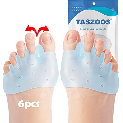 Toe Separators, 3 Pairs, Blue Toe Spacers, with Soft & Breathabl...