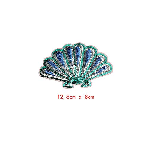 Mermaid Heart Paillette Imperial Crown Sequins Patches Cap Bag Sho...
