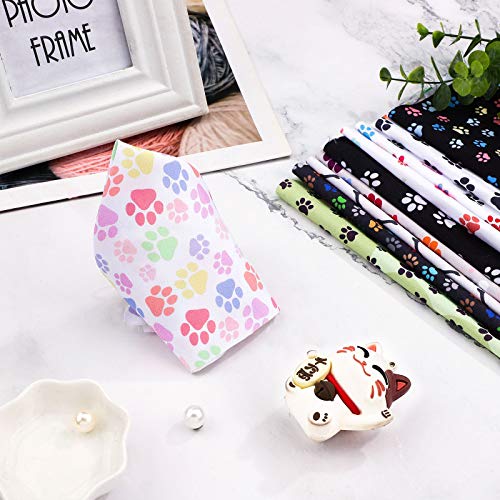10 Pieces Paws Fabric Cute Paw Prints Squares Paw Print Fabric 10 ...