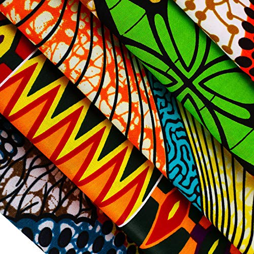 12 Pieces African Fabric Fat Quarters 19.5 x 15.7 Inch 50 x 40 cm...