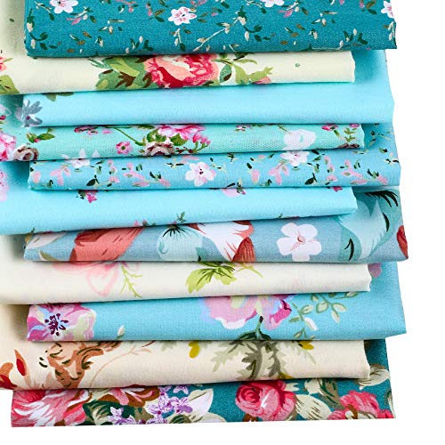12 Pieces Floral Fat Quarters Patchwork Sewing Quilting Fabric Bun...