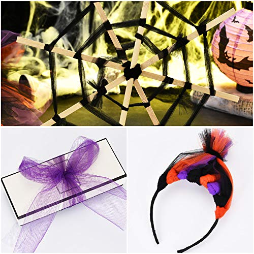 3 Spools Halloween Tulle Rolls Tulle Netting Rolls Tulle Fabric Sp...