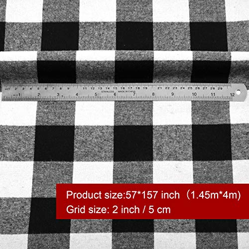 57 x 157.5 Inch Buffalo Plaid Fabrics Gingham Fabric Buffalo Check...
