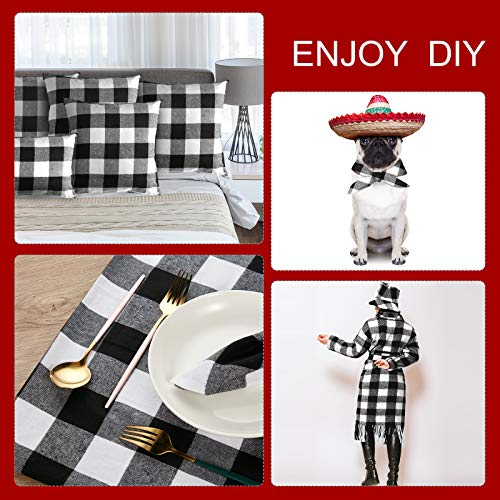 57 x 157.5 Inch Buffalo Plaid Fabrics Gingham Fabric Buffalo Check...