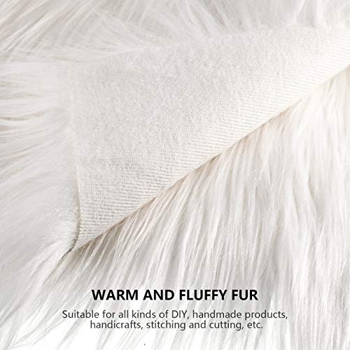 8 Pieces Faux Fur Square Fabric 10 x 10 Inch Shaggy Fur Patches Fa...