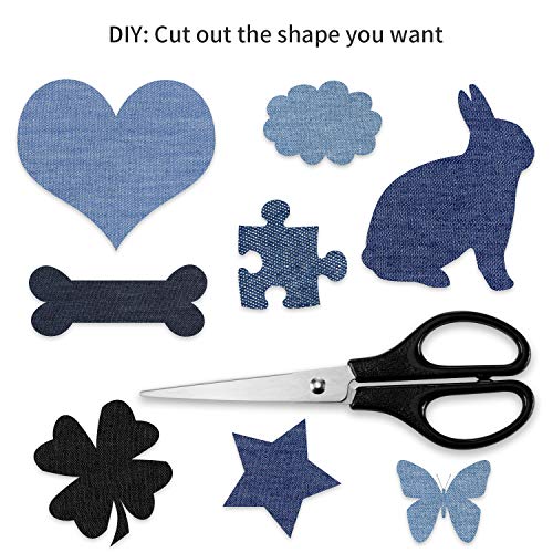 30 Pieces Iron on Fabric Patches Denim Jean Repair Patches Clothin...