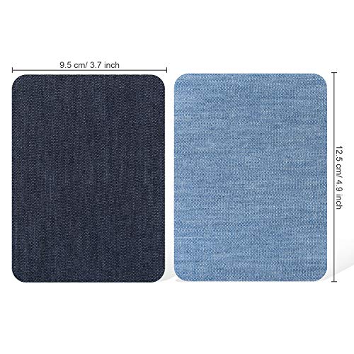 30 Pieces Iron on Fabric Patches Denim Jean Repair Patches Clothin...