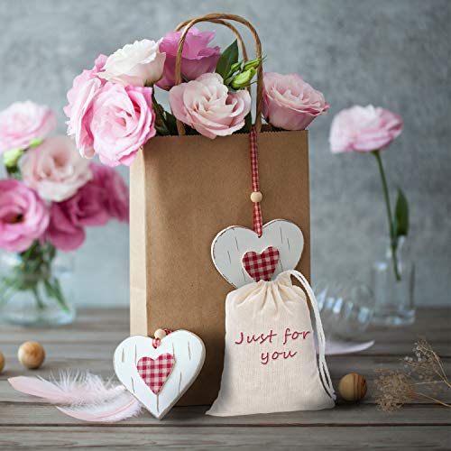 Tatuo 50 Pieces Cotton Drawstring Bags Muslin Bag Sachet Bag for W...