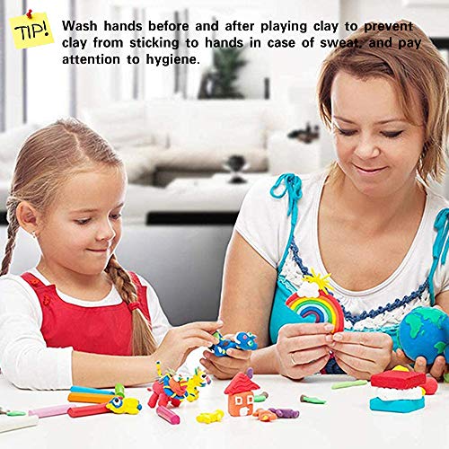Tavolozza 60 Colors Polymer Clay Set, 1oz/Block Oven Bake with 19 ...