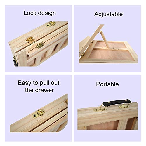 Tavolozza Wooden Mixed Media Art Set Easel Painting Kit with Wood ...