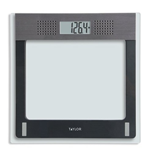 Taylor Electronic Glass Talking Bathroom Scale, 440 Lb. Capacity