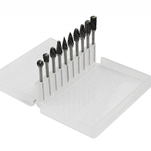 Tungsten Carbide Rotary Burr Set,1set Of 10 Wood Carving Drill Bit...