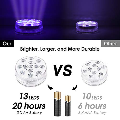 TBJSM Submersible LED Lights, Waterproof Led Light with Remote RF,...