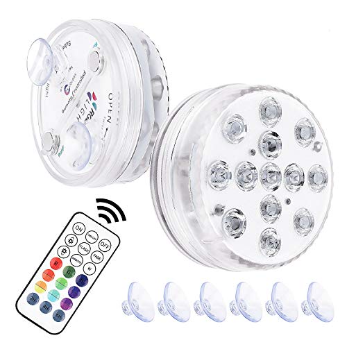 TBJSM Submersible LED Lights, Waterproof Led Light with Remote RF,...