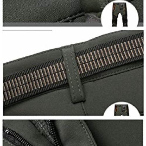 TBMPOY Mens Quick Dry Belted Waterproof Softshell Fleece Ski Pant...