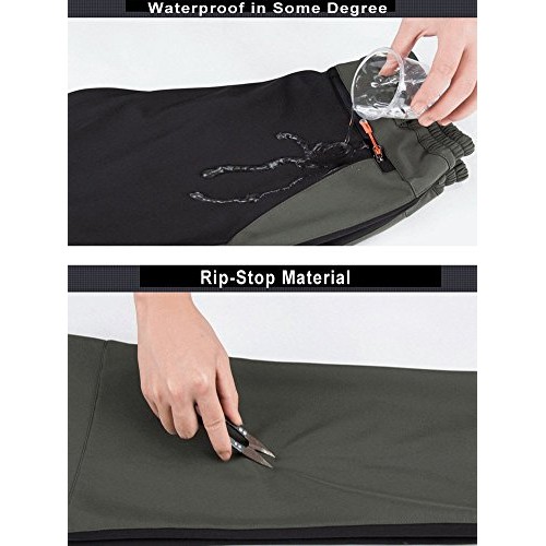 TBMPOY Mens Quick Dry Belted Waterproof Softshell Fleece Ski Pant...