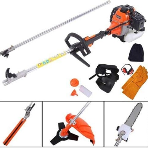 Brush Cutter 52CC 5 in 1 Petrol Hedge Trimmer Gas Powered Chainsaw...