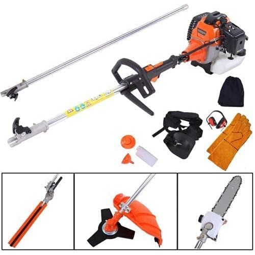 Brush Cutter 52CC 5 in 1 Petrol Hedge Trimmer Gas Powered Chainsaw...
