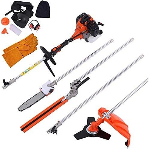 Brush Cutter 52CC 5 in 1 Petrol Hedge Trimmer Gas Powered Chainsaw...