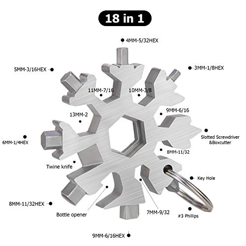 Snowflake multitool，Stainless Steel Snowflake tool multi，Portabl...
