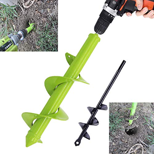 Auger Drill Bit 1.6x9inch & 3x12inch Garden Plant Flower Bulb Auge...