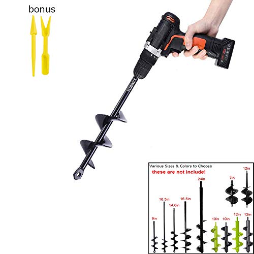 Auger Drill Bit for Planting,1.6X 9 inch Garden Auger, Bulb Auger,...