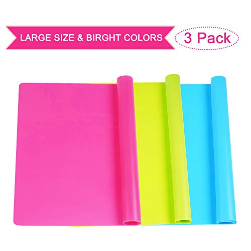 3 Pack Extra Large Silicone Sheets for Crafts, Liquid, Resin Jewel...