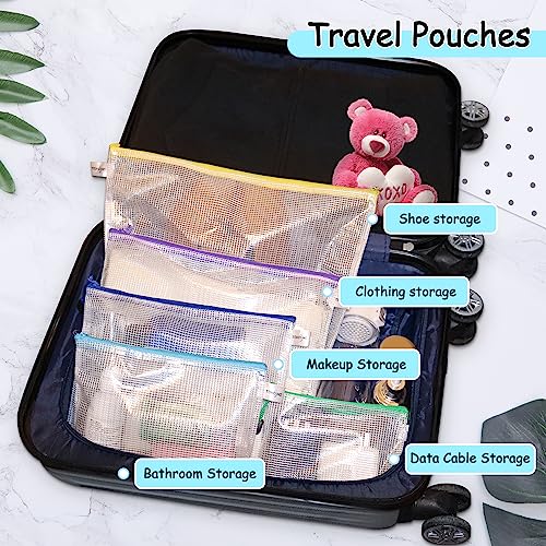 Mesh Zipper Pouch 30PCS Waterproof Zipper Bags 8 Sizes 8 Colors Pl...