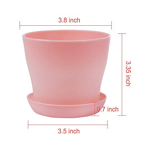 TDHDIKE 10 Pcs Plastic Planters Indoor Flower Plant Pots, Mini Flo...
