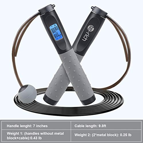 Te-Rich Jump Rope, Weighted Jump Rope for Fitness, Skipping Rope w...
