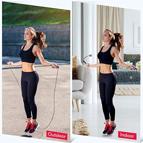Te-Rich Jump Rope, Weighted Jump Rope for Fitness, Skipping Rope w...