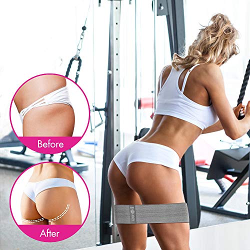 Te-Rich Resistance Bands for Legs and Butt, Fabric Workout Loop Ba...