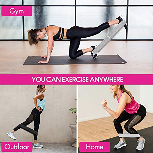 Te-Rich Resistance Bands for Legs and Butt, Fabric Workout Loop Ba...