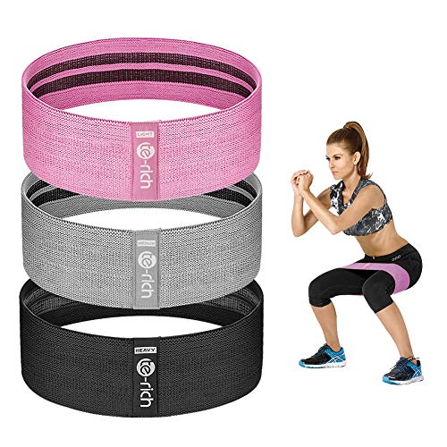 Te-Rich Resistance Bands for Legs and Butt, Fabric Workout Loop Ba...