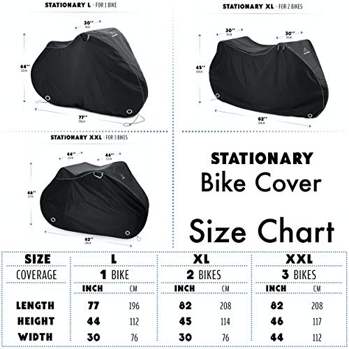 Stationary Bike Cover L Fitted For 1 Bike - Waterproof Outdoor Bic...