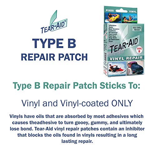 TEAR-AID Vinyl Repair Kit, 3 in x 5 ft Roll, Type B 2 Pack