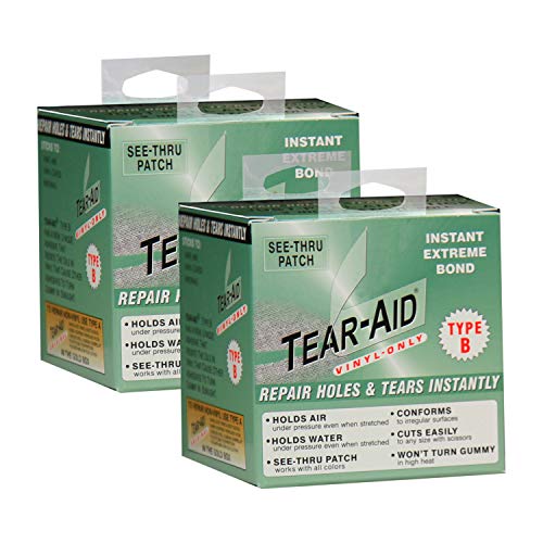 TEAR-AID Vinyl Repair Kit, 3 in x 5 ft Roll, Type B 2 Pack
